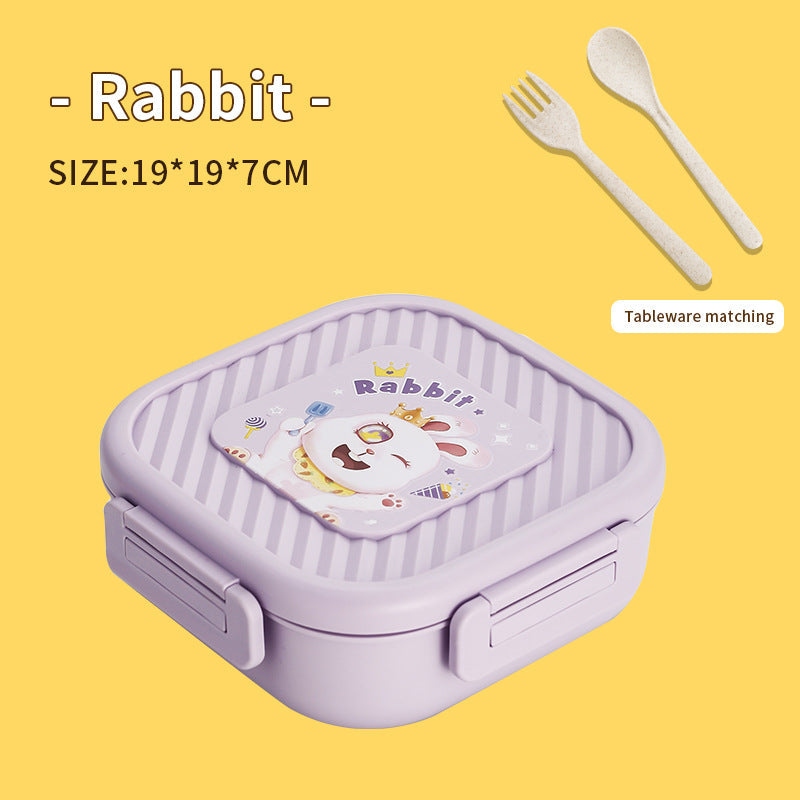 Portable heatable sealed square compartment lunch box bento box lunch box