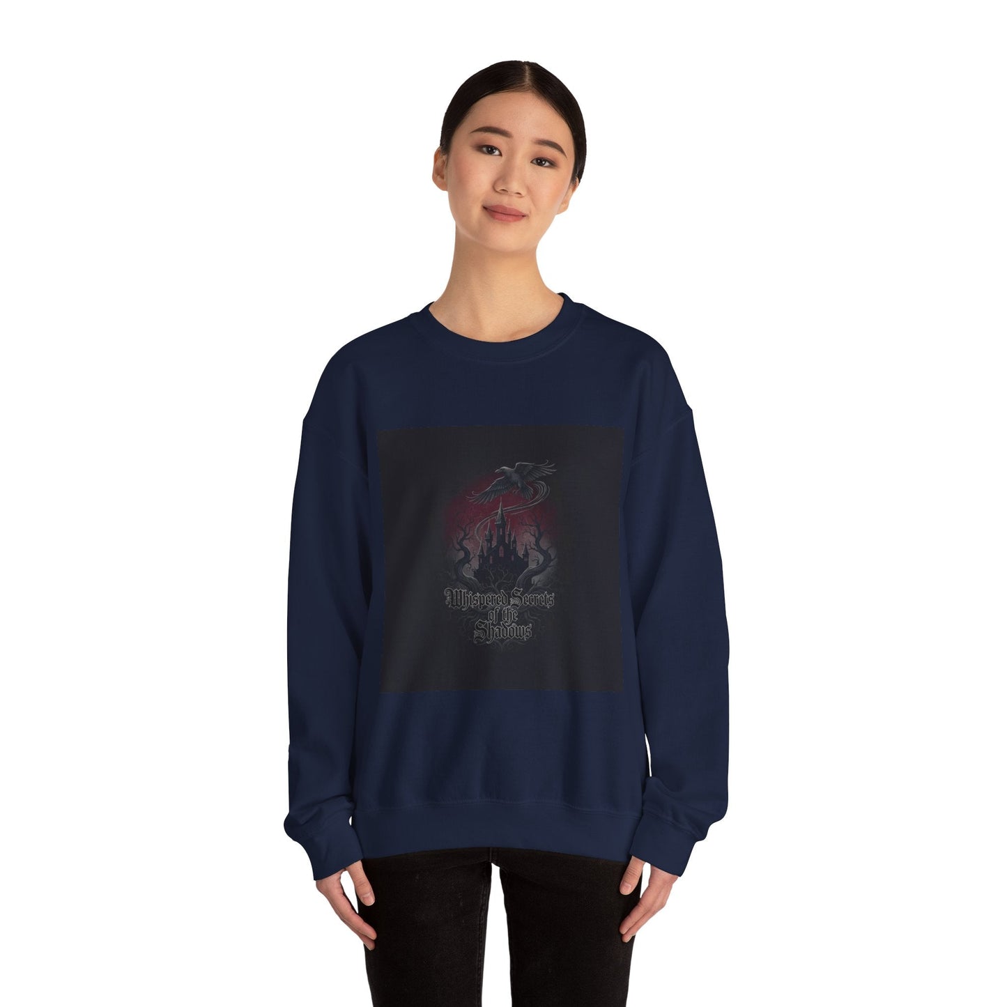 "Whispered Secrets of the Shadows" Gothic Crewneck | Dark Fantasy Sweatshirt