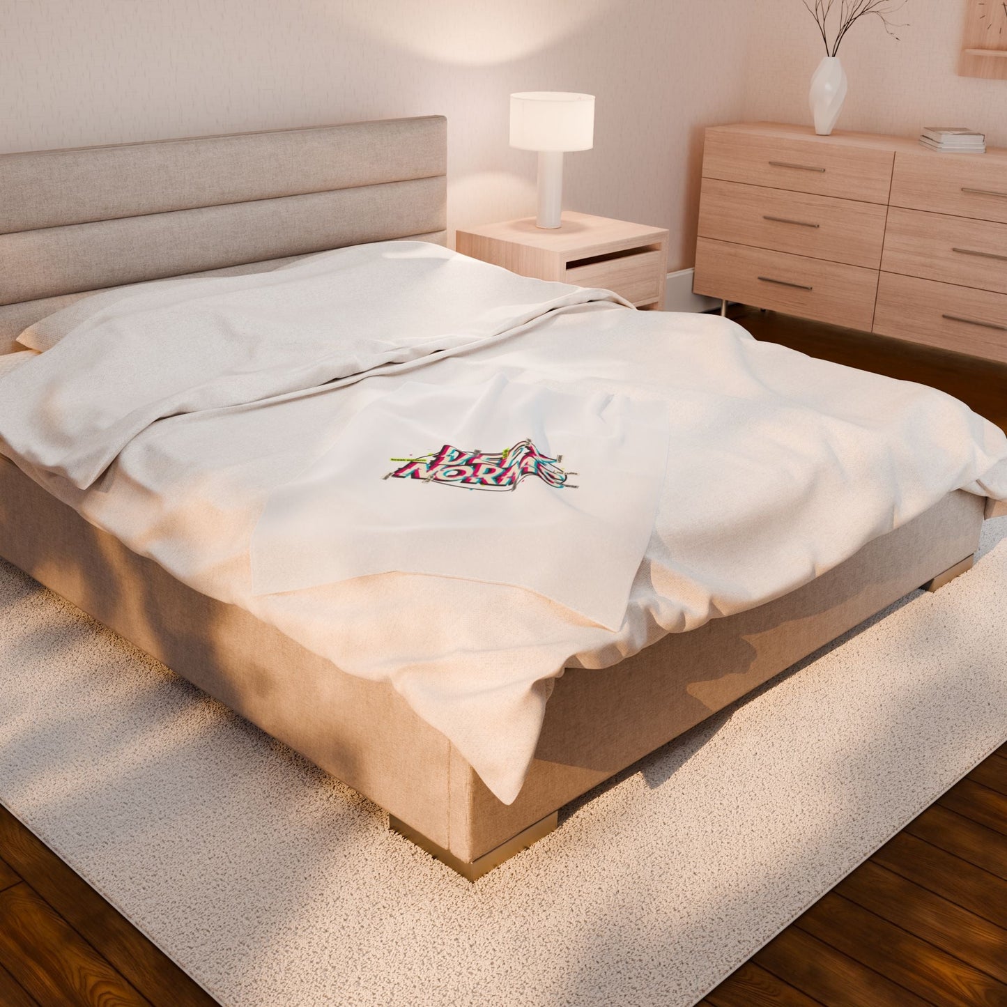 Defy Norms Velveteen Plush Blanket | anti-aesthetic, glitch font