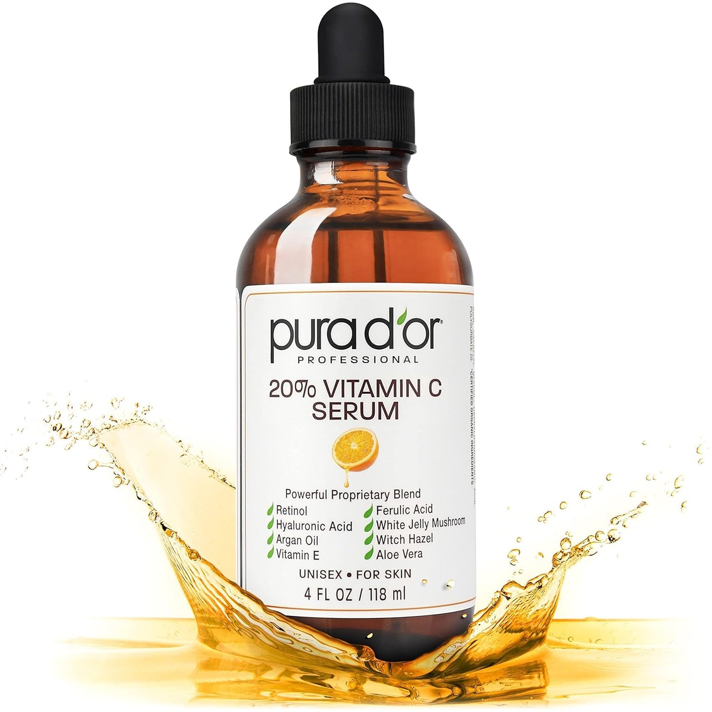 Pura D'or 20% Vita C Srm Lq 4 Oz