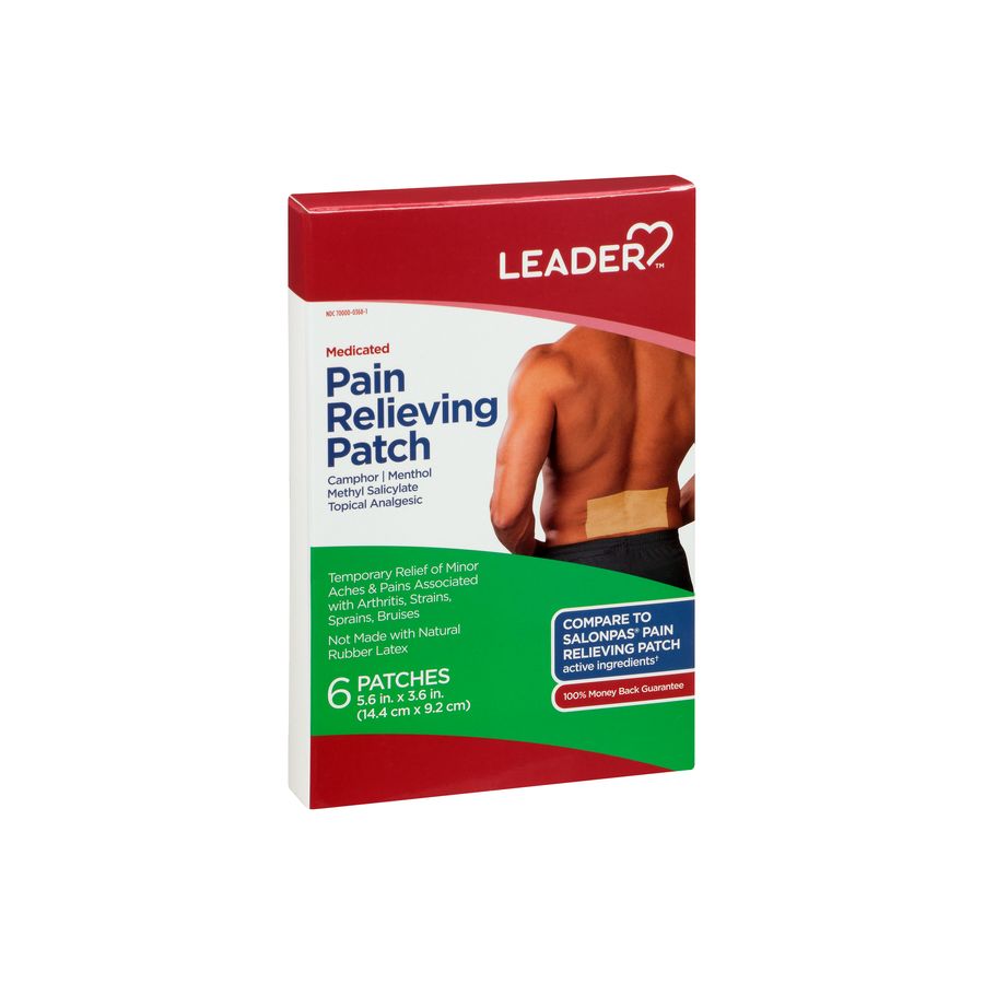 Leader Pain Relief Targeted Medicated Patches 6 Ct