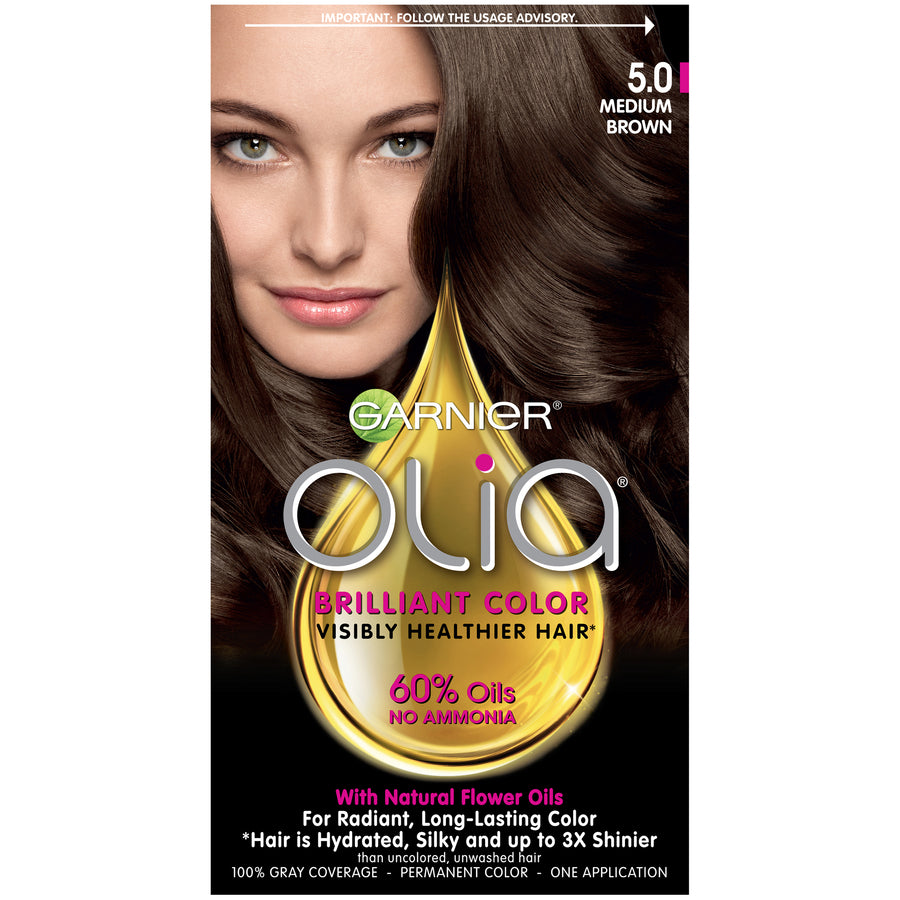 Garnier Olia Brilliant Color Medium Brown Hair Color Kit