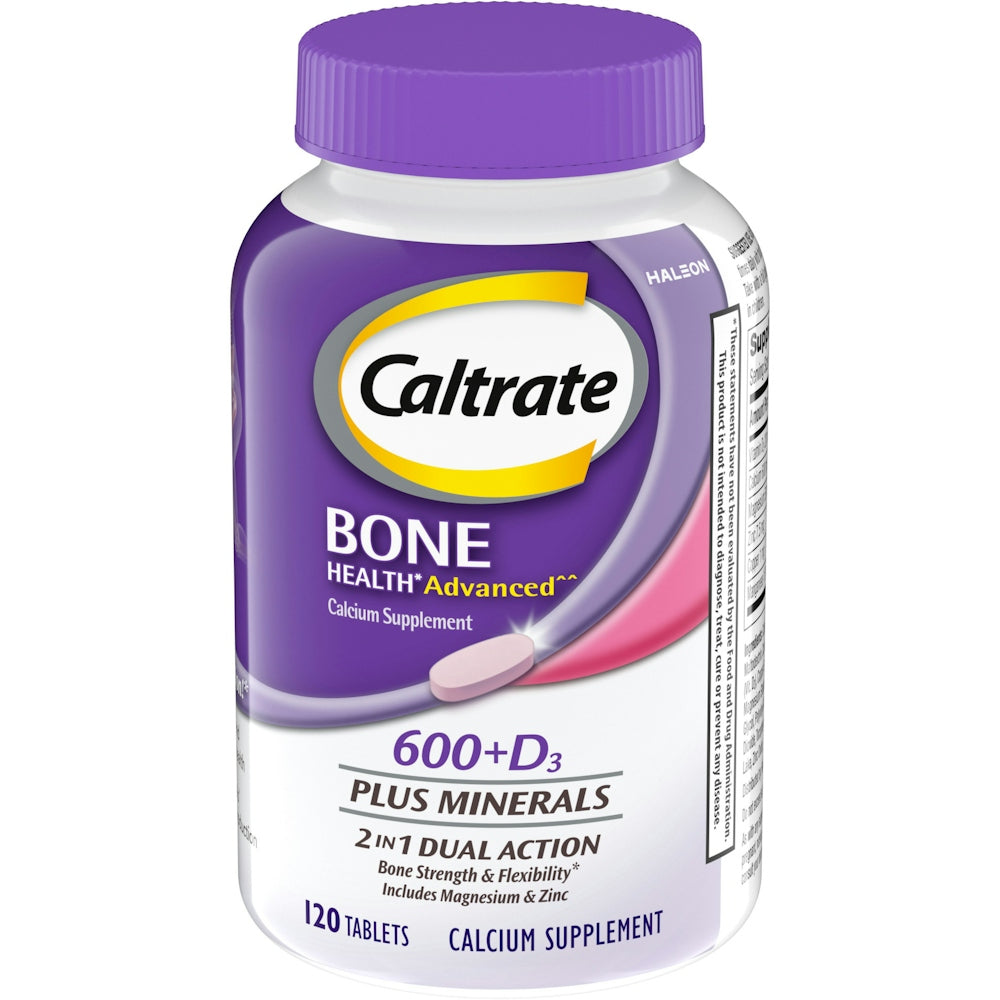 Caltrate Bone Health Advanced 600Mg Plus D3 Plus Minerals Tablets 120Ct
