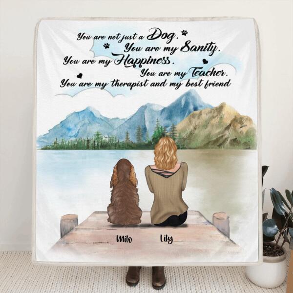 Personalized Dog Mom Quilt/Fleece Blanket - Up to 5 Dogs - Best Gift For Dog Lovers - You Are My Best Friend - TBZX4U