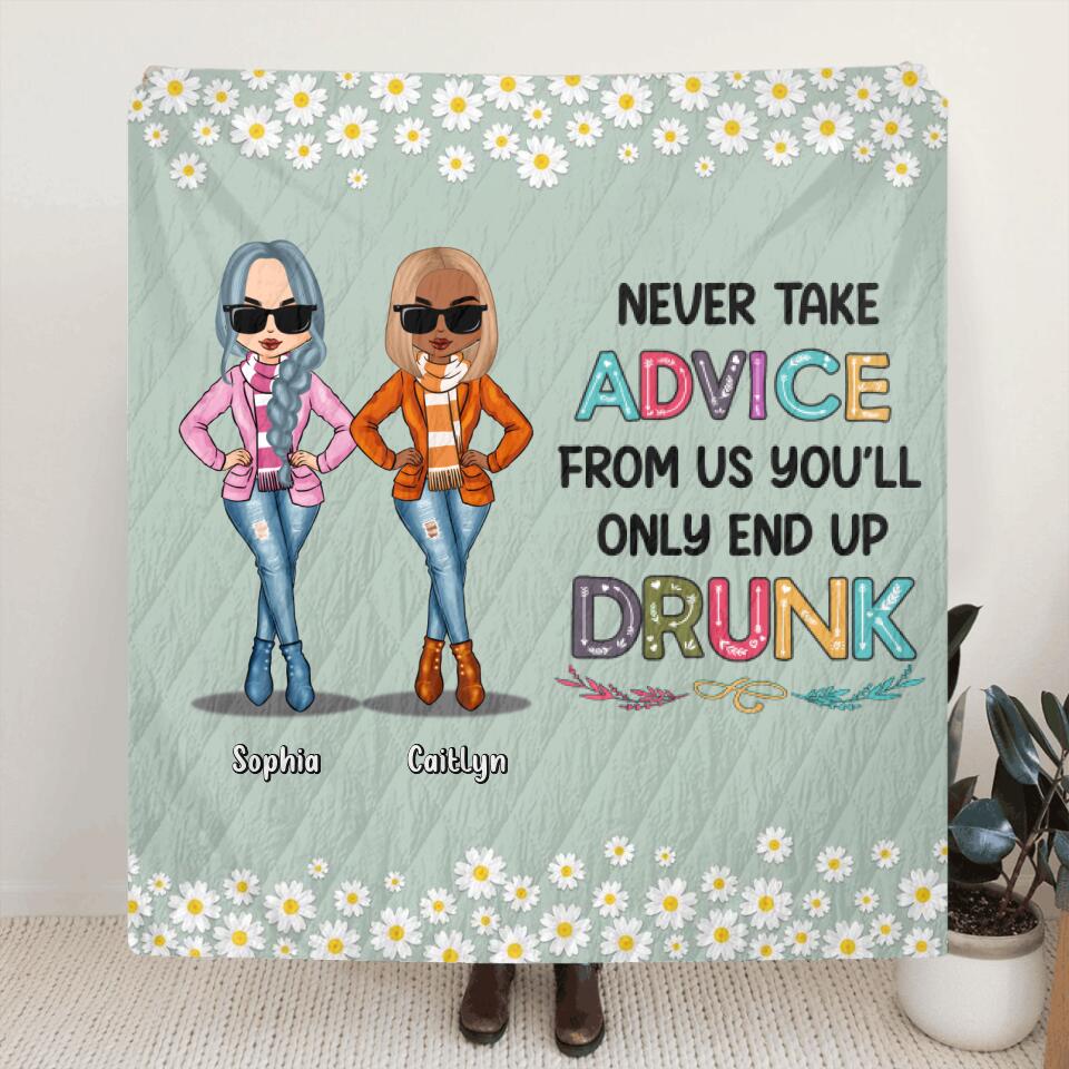 Personalized Best Friends Blanket - Gift Idea For Friends - Up To 5 Friends
