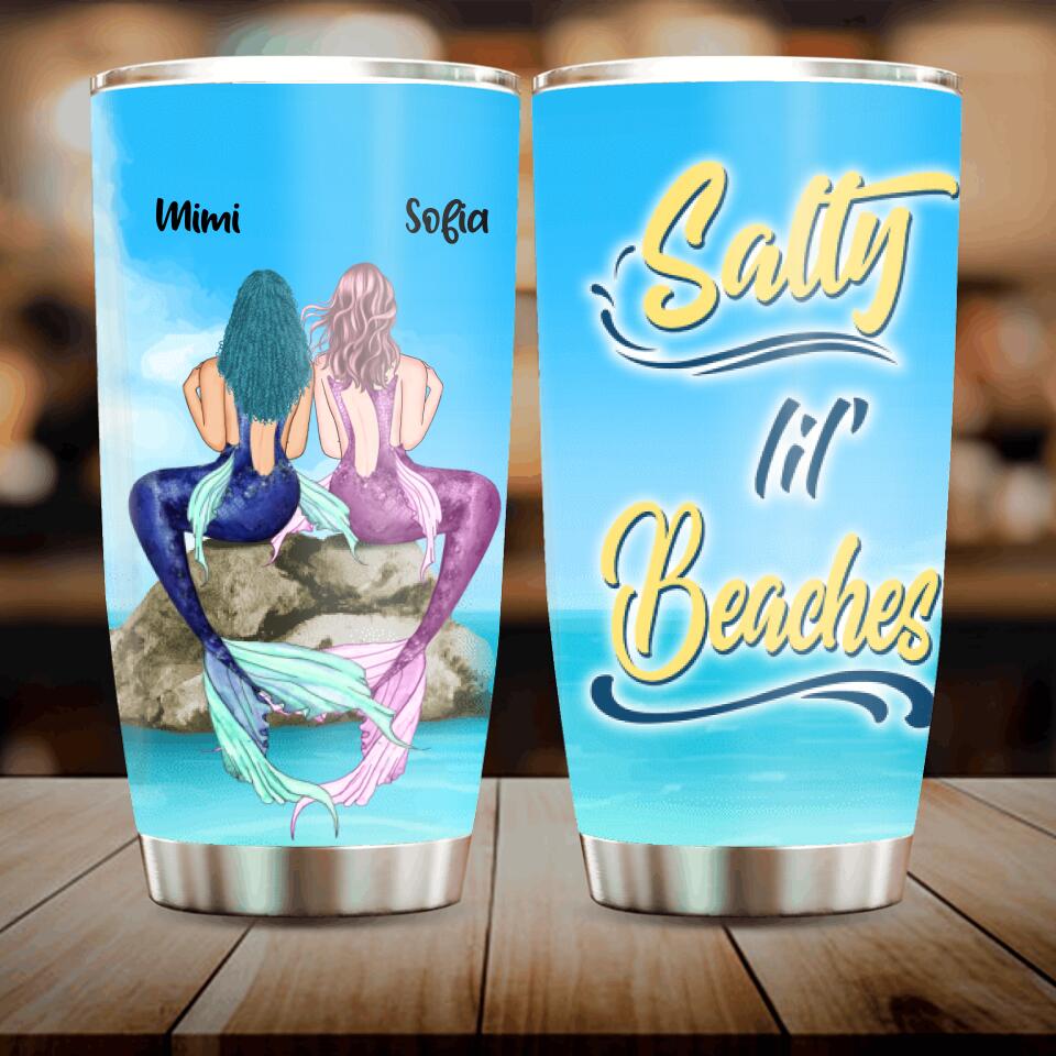 Personalized Little Mermaids Tumbler - Best Idea for Beach Lovers - Salty Lil' Beaches