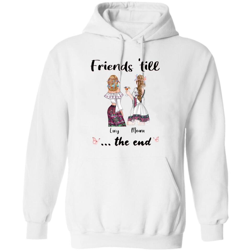 Personalized Bohemian Friends T-shirt/Hoodie - Best Idea for Friends - Friends 'till the end
