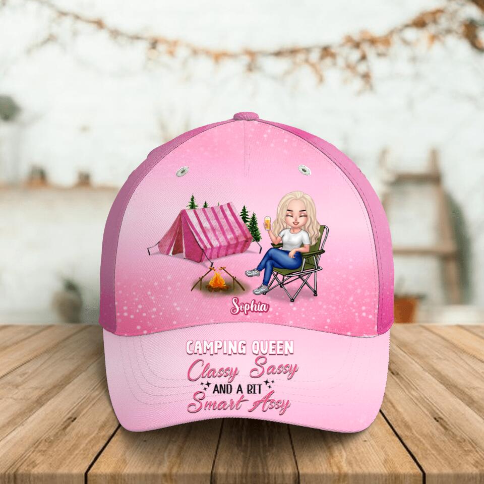 Personalized Camping Queen Classic Cap - Gift Idea For Camping Lover - Camping Queen Classy Sassy And A Bit Smart Assy
