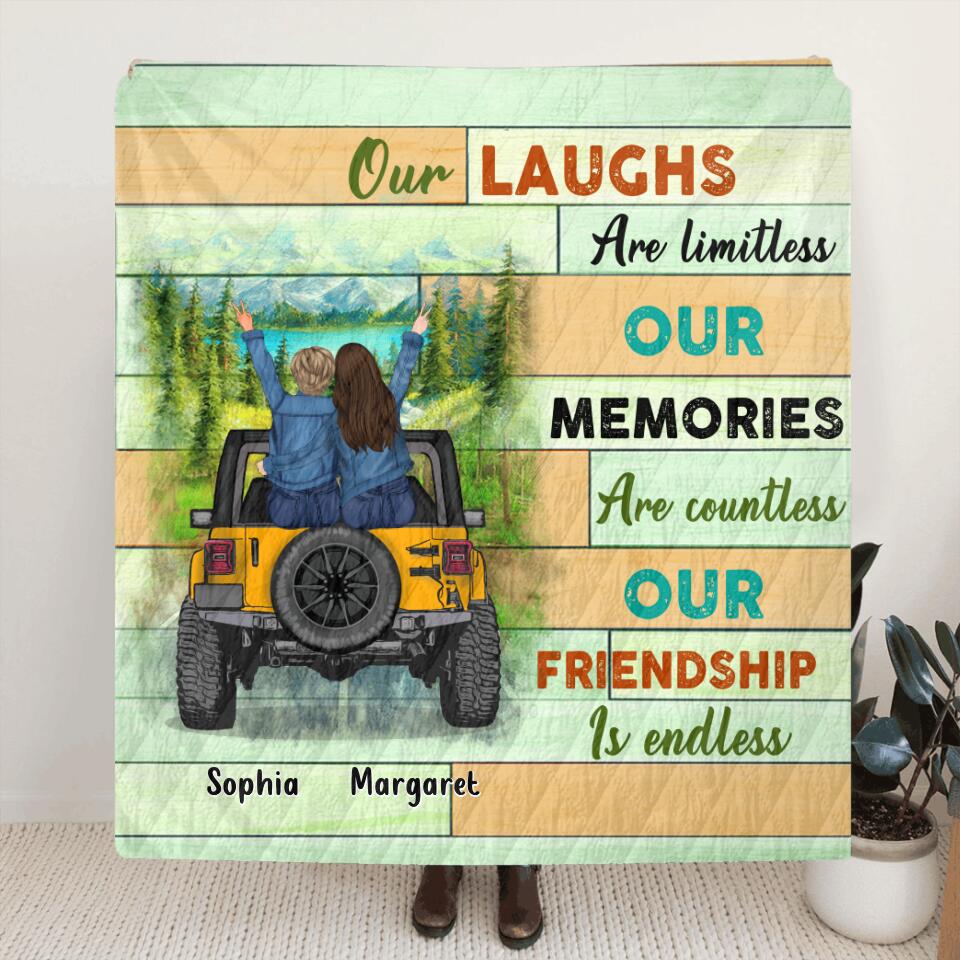 Personalized Off-road Girl Blanket - Gift Idea For Best Friends - Our Friendship Is Endless