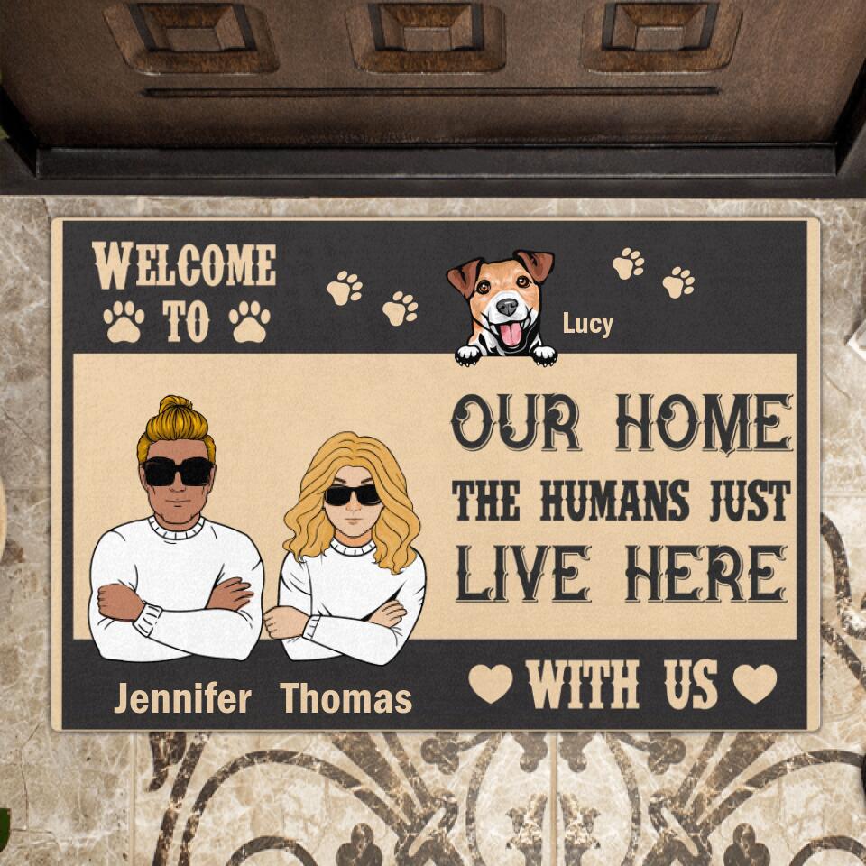 Personalized Spoiled Dogs/Cats Doormat - Up to 7 Pets - Gift Idea For Dog/Cat Lover - Welcome To Our Home