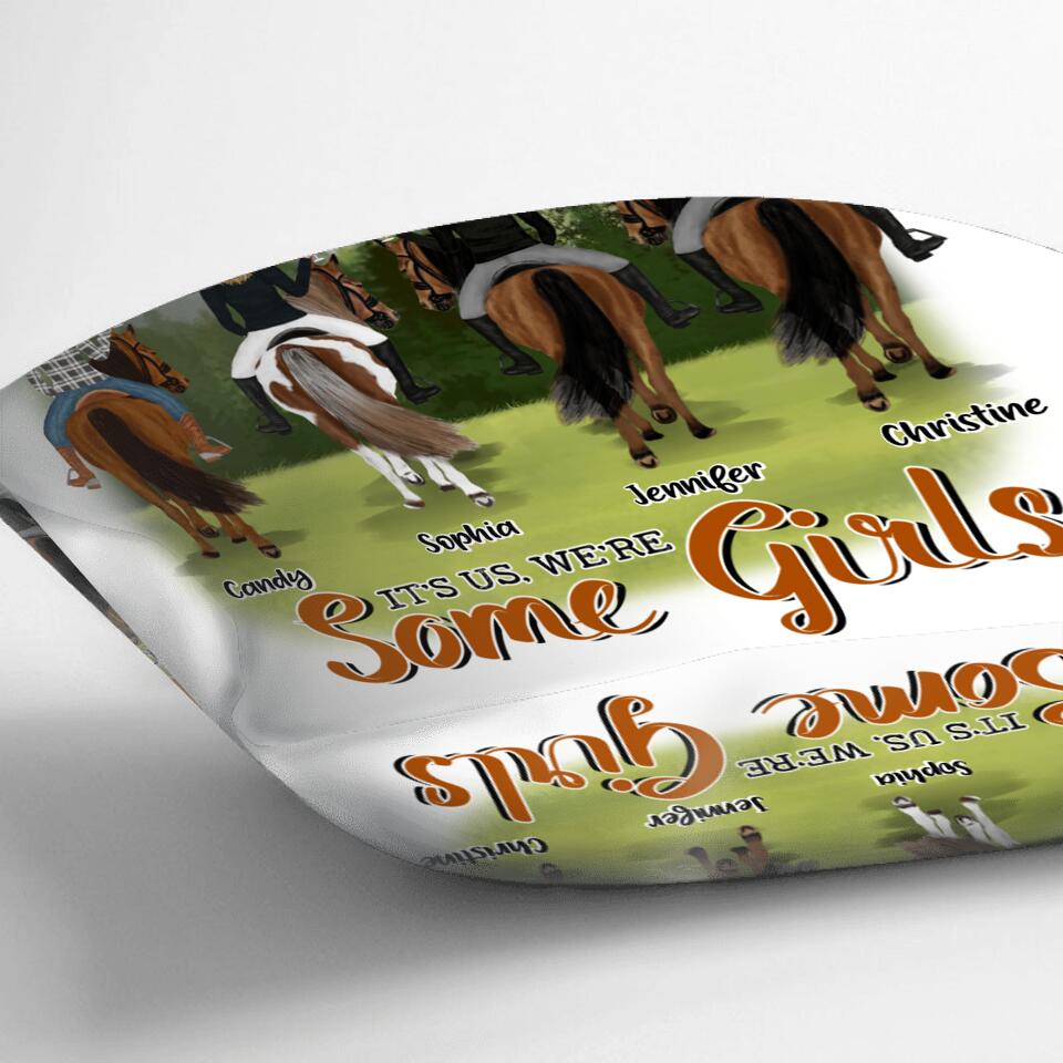 Personalized Riding Horse Friends Quilt/Fleece Throw Blanket/Pillow Cover - Gift for Horse Lovers - Up to 4 Besties - Apparently we're trouble when we ride together
