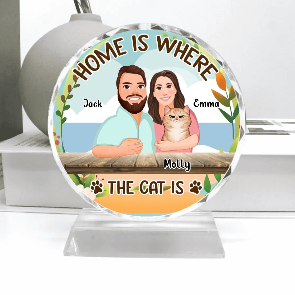 Personalized Cat Crystal Pendulum - Up to 6 Cats - Gift Idea For Cat Lovers - Home Is Where The Cats Are