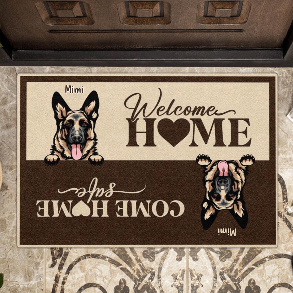 Personalized Pet Doormat - Up to 4 Pets - Gift Idea For Dog/Cat Lover - Welcome Home