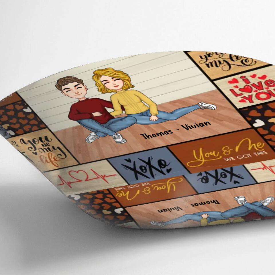Personalized Together Couple Quilt/Fleece Throw Blanket/Pillow Cover - Gift Idea For Couple - Together Since 2017