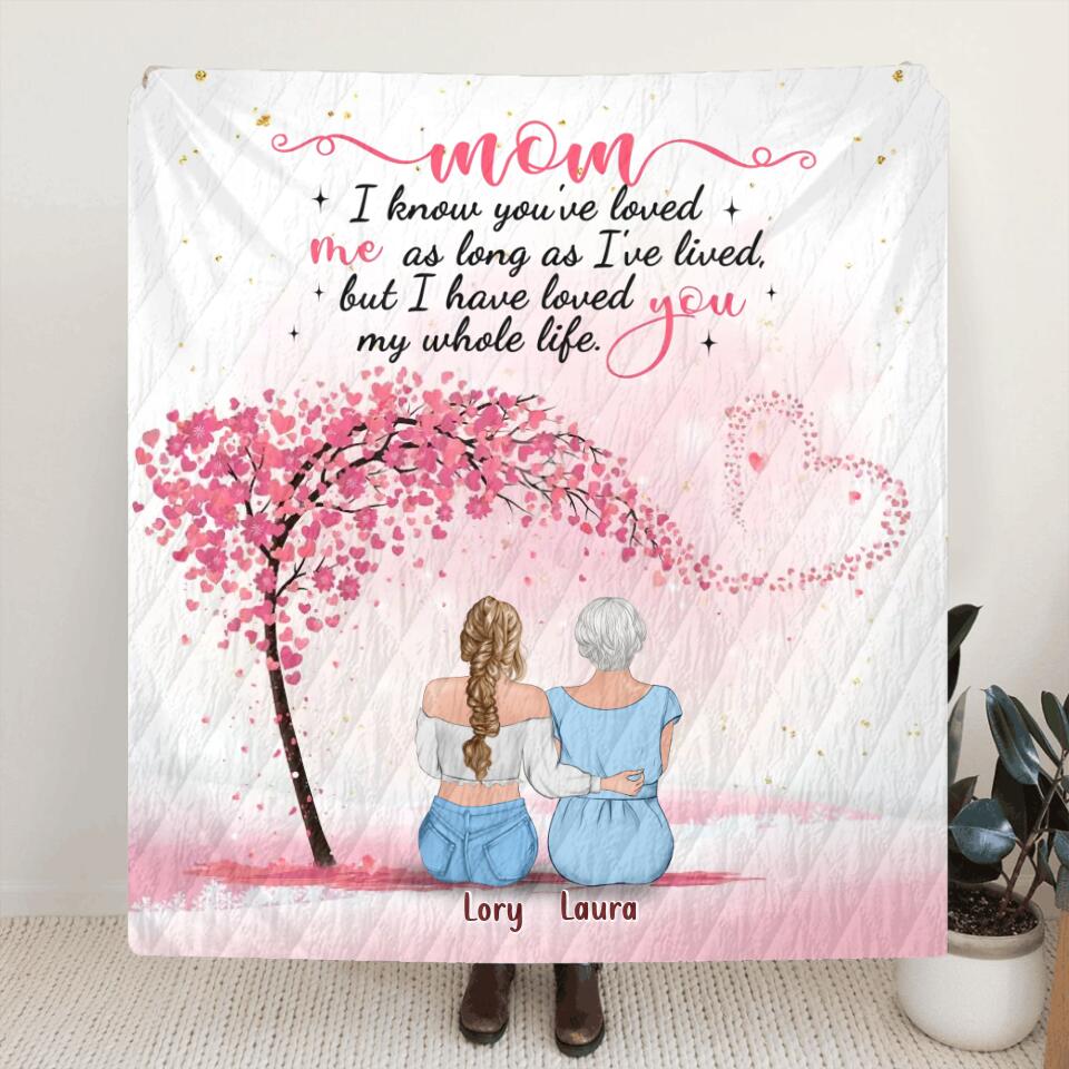 Personalized Mom And Daughter Pillow Cover/Quilt/Fleece Throw Blanket - Mother's Day Gift Idea - Up to 4 Daughters - The Love Between Mother & Daughter Is Forever