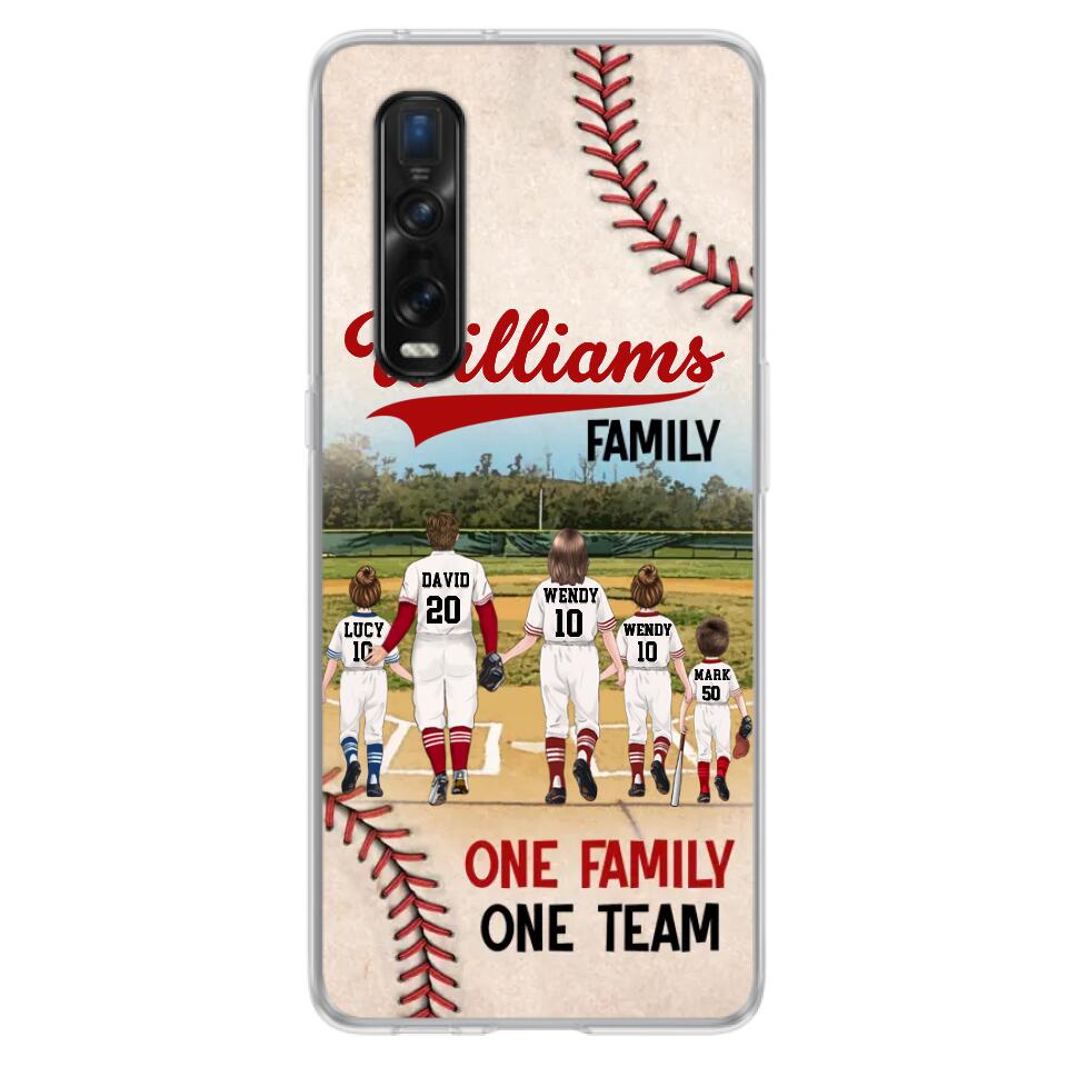 Personalized Baseball Family Phone Case - Up to 3 Children - Gift Idea For Valentine's Day/Birthday/Anniversary/Mother's Day Gift Idea - One Family One Team - Case for Xiaomi/Huawei/Oppo