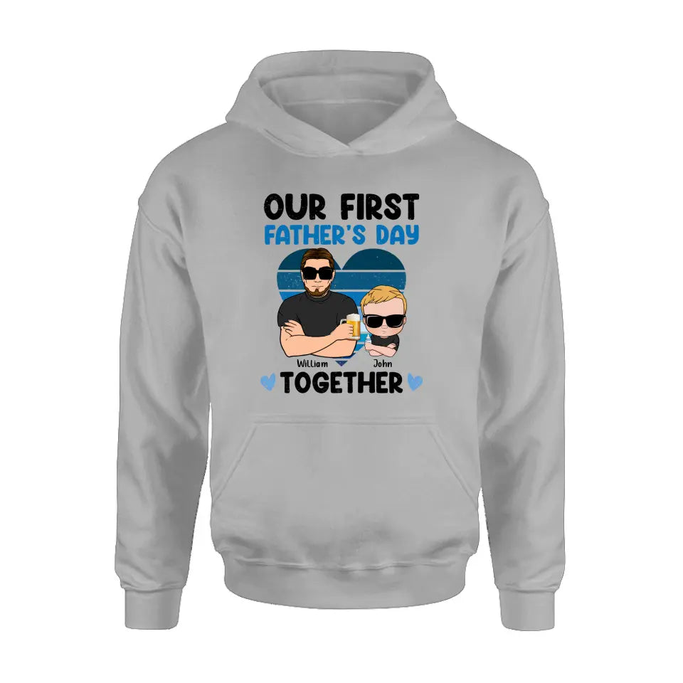 Personalized Dad And Daughter/Son Shirt/Hoodie - Gift Idea For Father's Day - Our First Father's Day Together