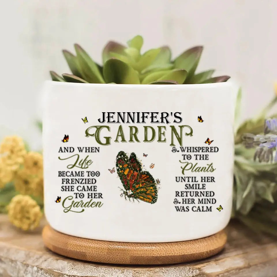 Custom Personalized Plant Pot - Gift Idea For Garden Lovers - Where I Can Lose Myself When I Need To Find Myself