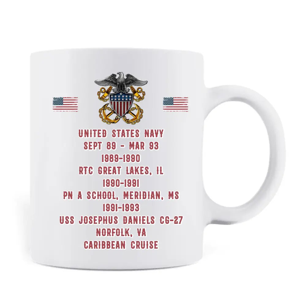 Custom Personalized Veteran Coffee Mug - Gift Idea For Veteran/ Independence Day - Freedom Your Born To Be Free