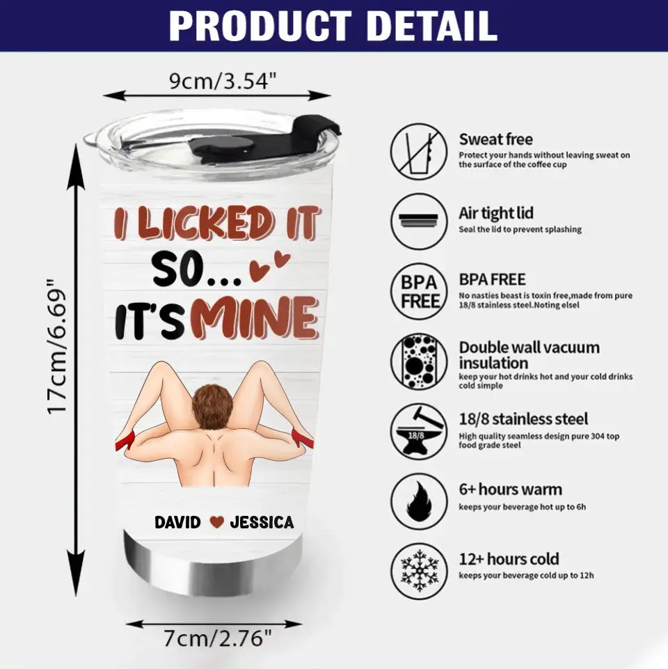 Personalized Couple Tumbler - Gift Idea For Him/Her - I Promise To Always Make Your Panties Wet Not Your Eyes