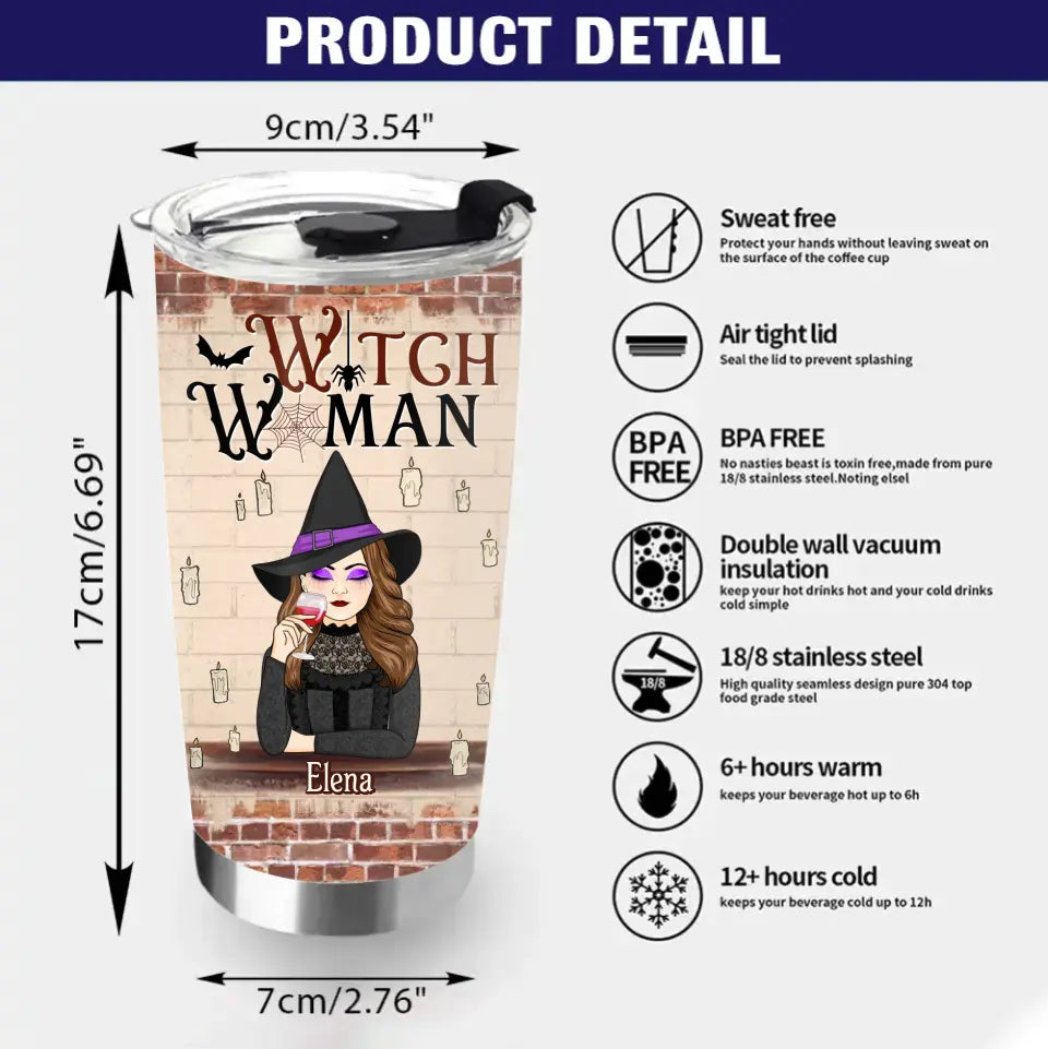 Personalized Witch Woman Tumbler - Gift Idea For Besties/Witches/Halloween - We're Not Sugar & Spice And Everything Nice
