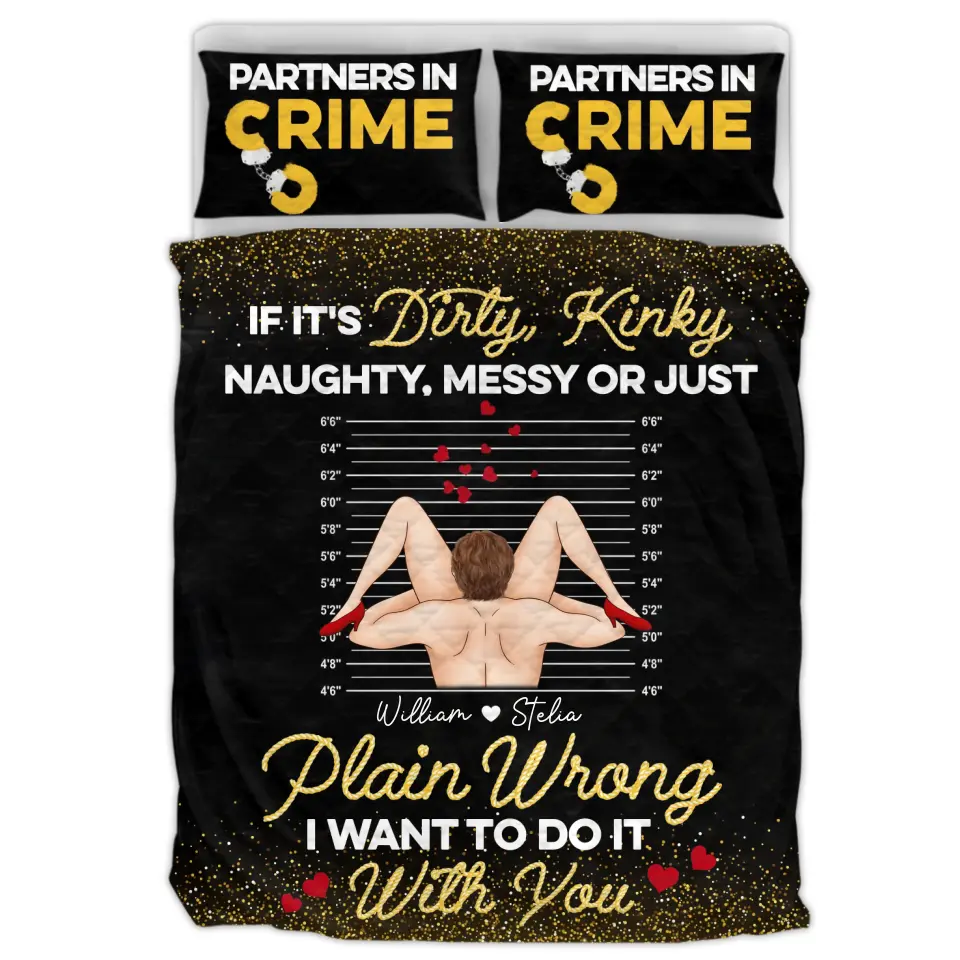 Personalized Couple Quilt Bed Sets - Gift Idea For Him/Her - Partners In Crime