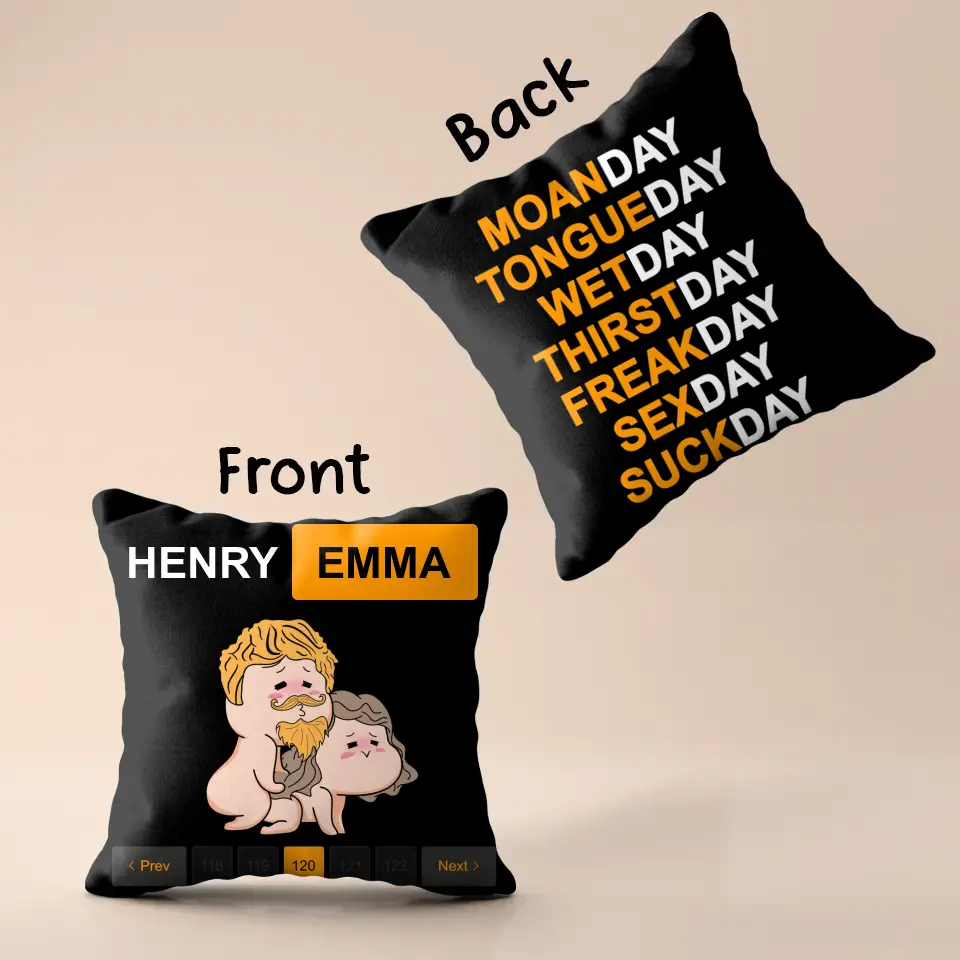 Personalized Couple Pillow Cover - Best Gift Ideas For Husband/Wife/Birthday/Anniversary - Wetday Thirstday Freakday