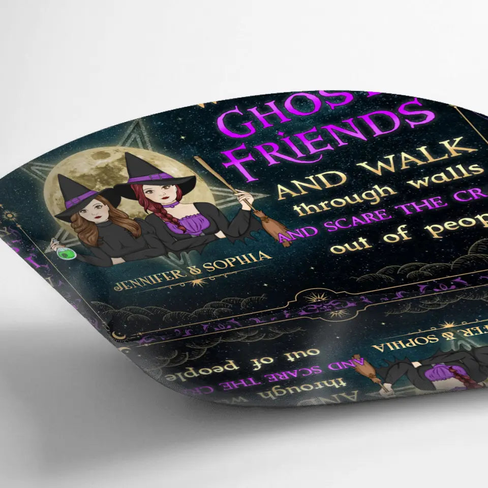 Custom Personalized Witch Besties Pillow Cover - Halloween Gift For Friends/ Besties - I Hope We Are Friends Until We Die