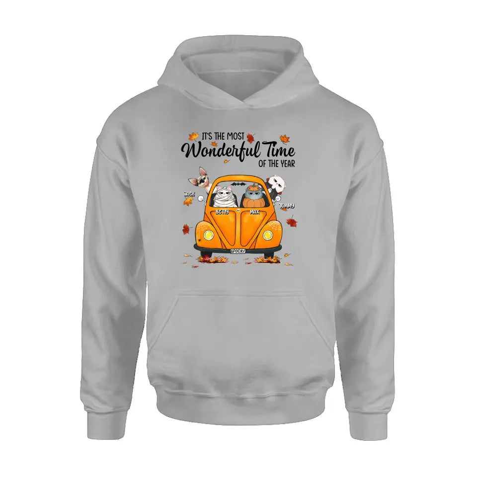 Personalized Pet Shirt/Hoodie - Autumn Gift For Cat/Dog Lover - Up to 4 Pets - It's The Most Wonderful Time Of The Year