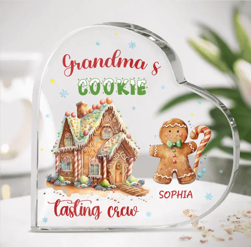 Personalized Cookies Crystal Heart - Up to 10 Cookies - Christmas Gift Idea for Family Members