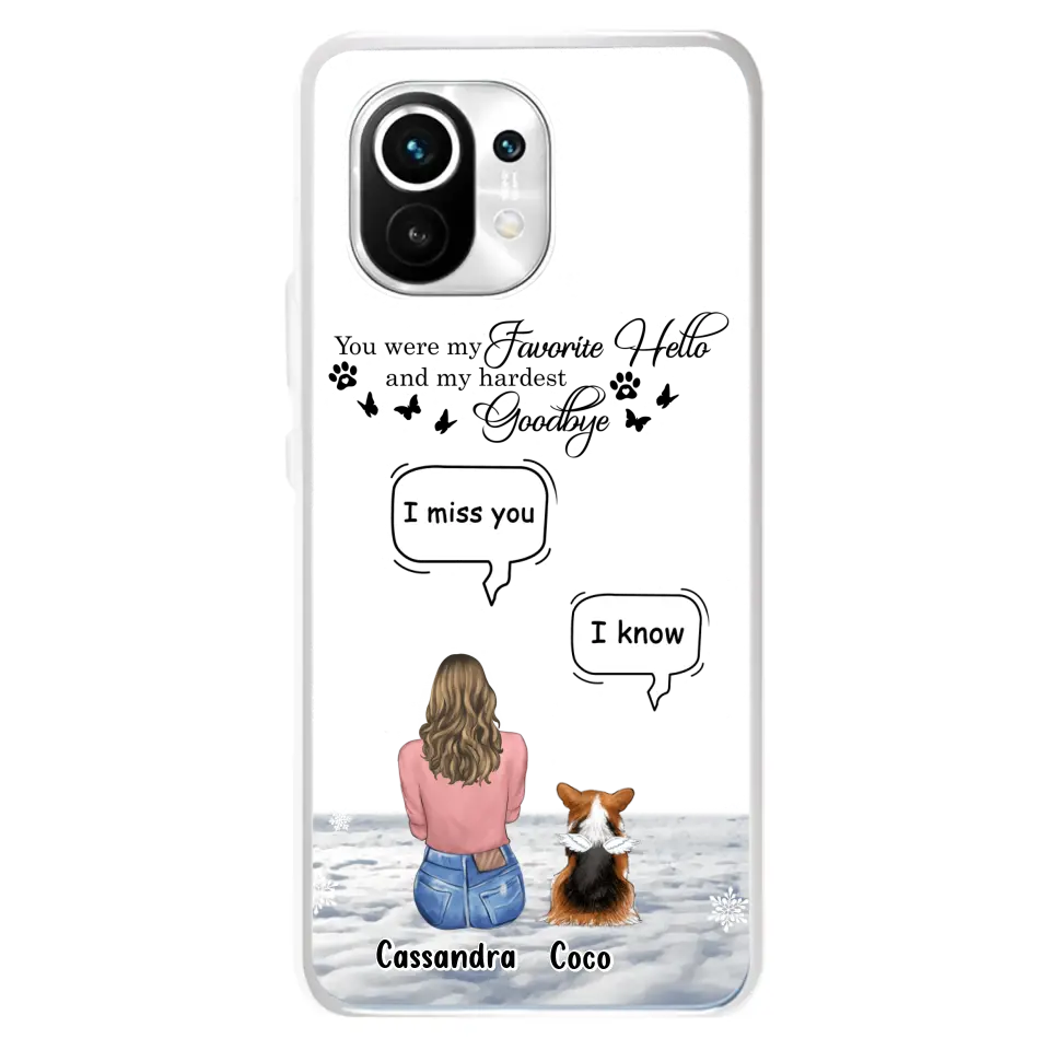 Personalized Pet Phone Case - Up to 4 Pets - Gift Idea For Couple/Dog/Cat Lover - You Were My Favorite Hello And My Hardest Goodbye - Case For Oppo/Xiaomi/Huawei