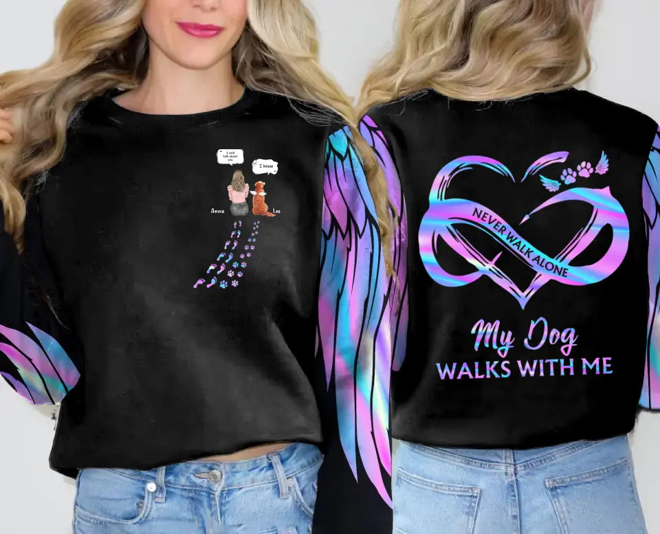 Personalized Memorial Pet Mom AOP Sweater - Up to 4 Pets - Christmas/Birthday/Mother's Day Gift Idea For Mom/Dog/Cat/Rabbit Lover