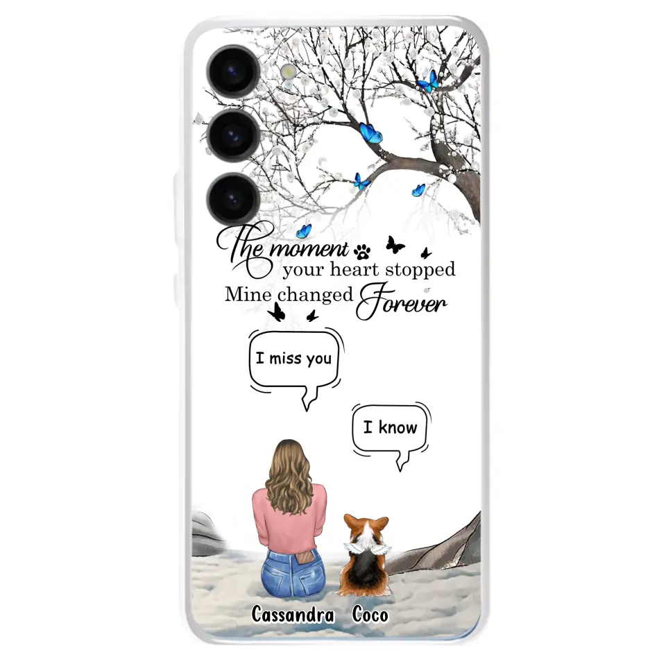 Personalized Pet Phone Case - Up to 4 Pets - Gift Idea For Couple/Dog/Cat Lover - The Moment Your Heart Stopped Mine Changed Forever - Case For iPhone/Samsung