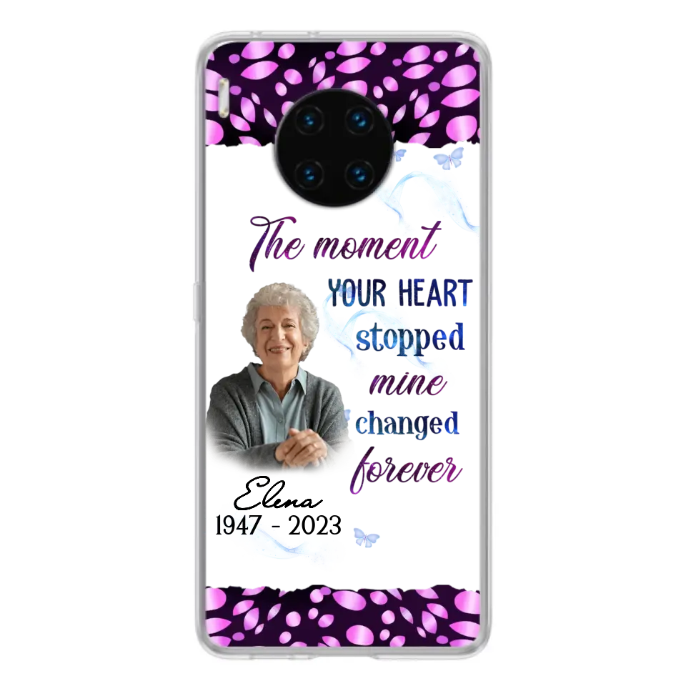 Custom Personalized Memorial Photo Phone Case - Memorial Gift For Family Member - Upload Photo - Case For Oppo/Xiaomi/Huawei - The Moment Your Heart Stopped Mine Changed Forever