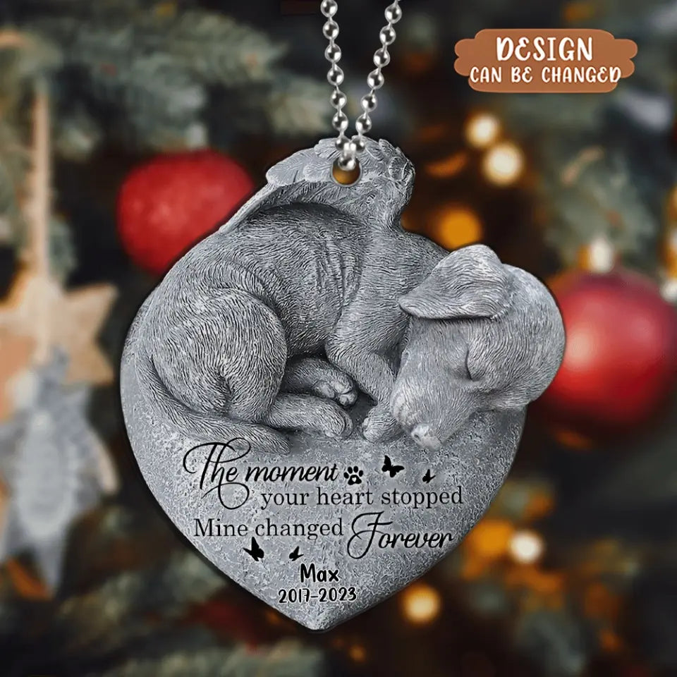 Personalized Memorial Angel Dog Sleeping Acrylic Ornament - Memorial Gift Idea For Dog Lover - I Loved You Your Whole Life I Will Miss You For The Rest Of Mine