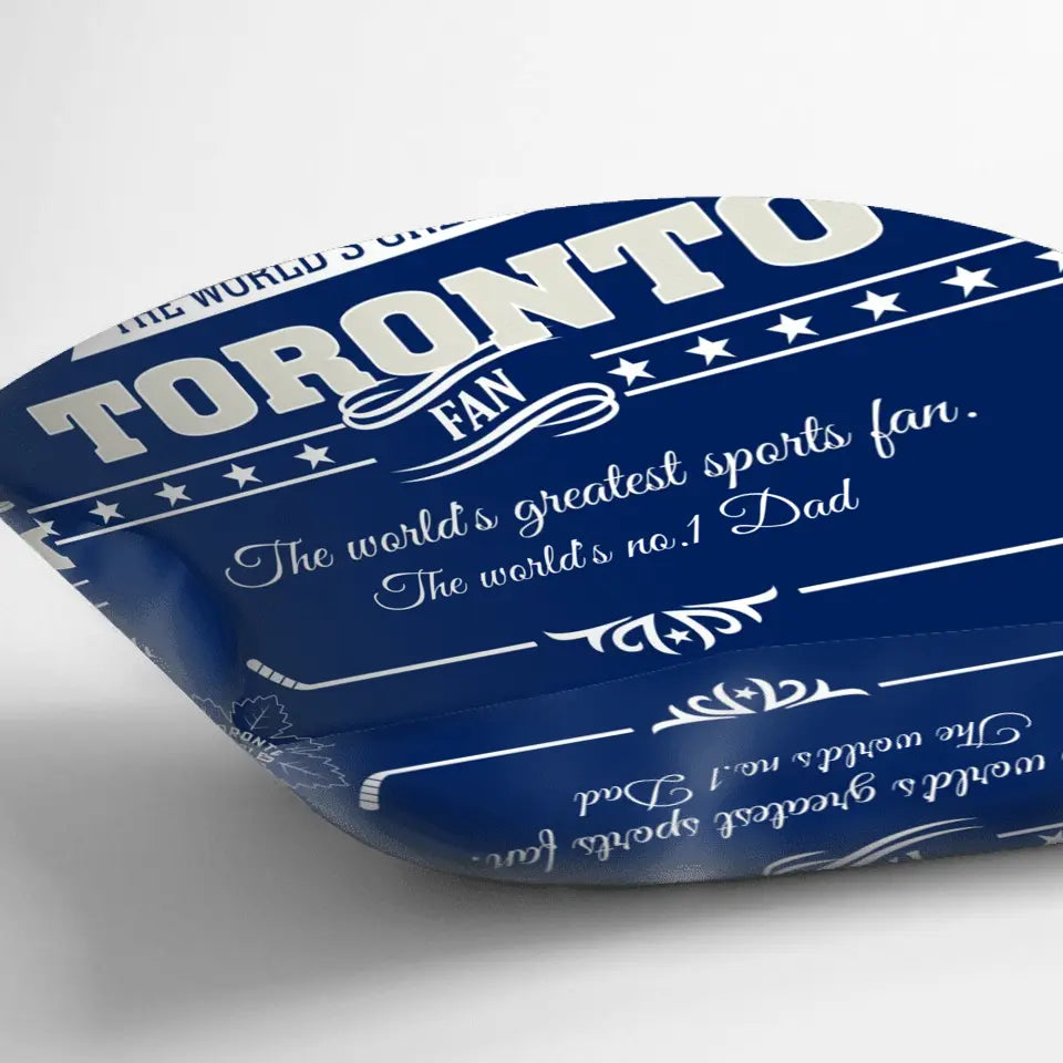 Personalized Ice Hockey Pillow Cover - Gift Idea For Dad/Mom/Ice Hockey Lover - The World's No.1 Dad