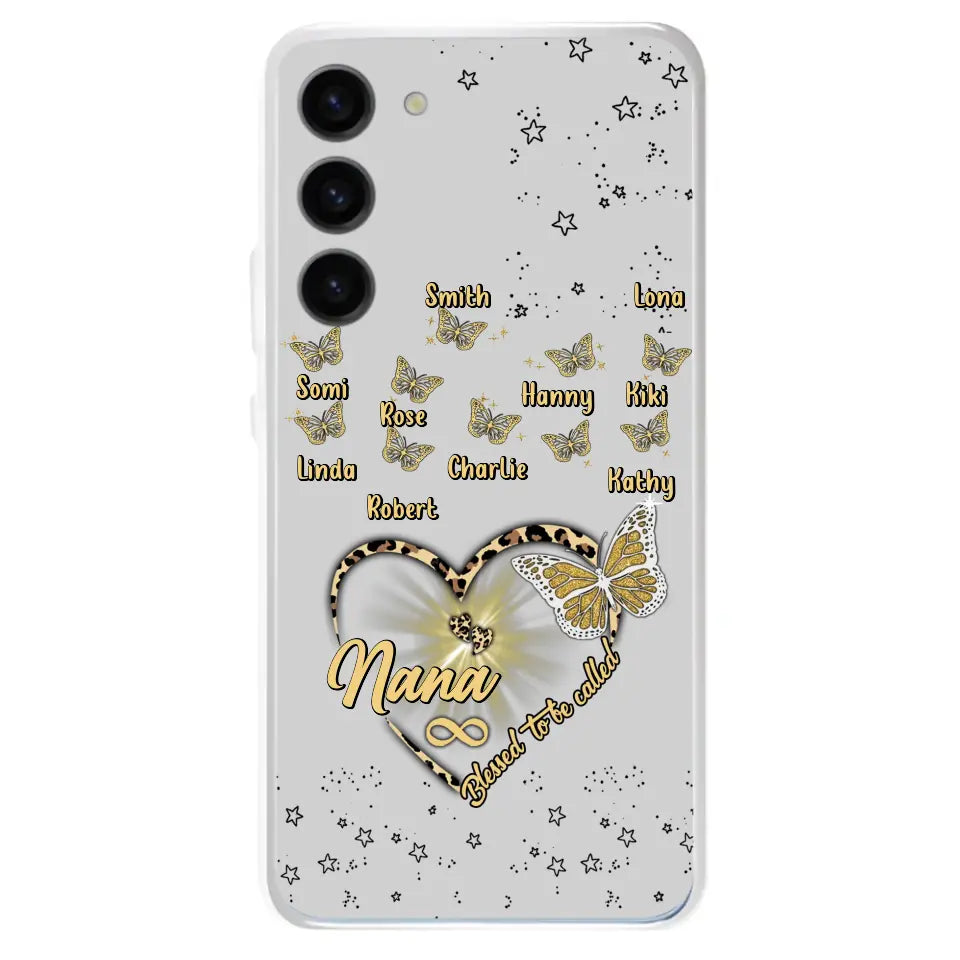 Custom Personalized Grandma Phone Case - Christmas Gift Idea For Grandma - Up to 10 Kids - Case For iPhone/Samsung - Blessed To Be Called Nana
