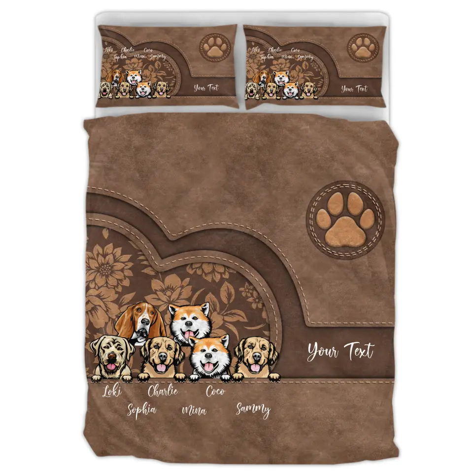Personalized Dog Mom Quilt Bed Sets - Up to 6 Dogs - Gift for Dog Lovers