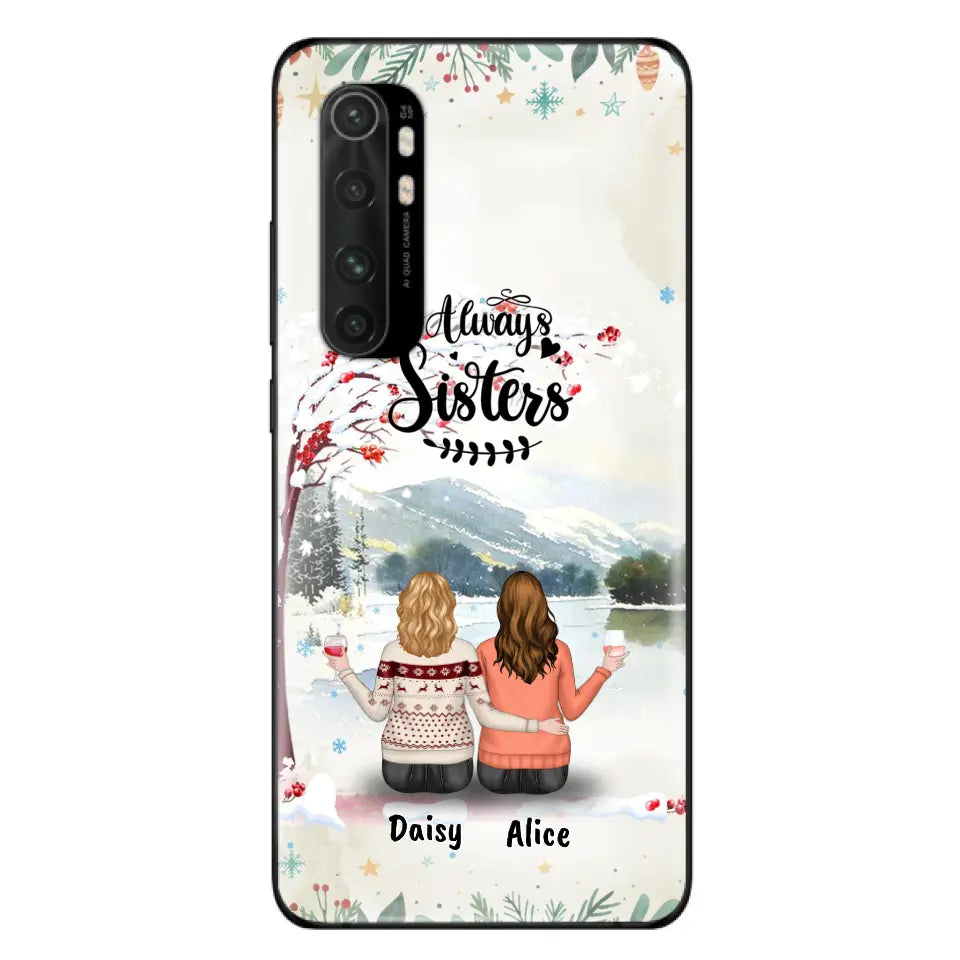Personalized Autumn/Winter/Christmas Sister Phone Case - Up to 3 Girls - Best Gift For Friends - Phone Case For Xiaomi, Oppo And Huawei