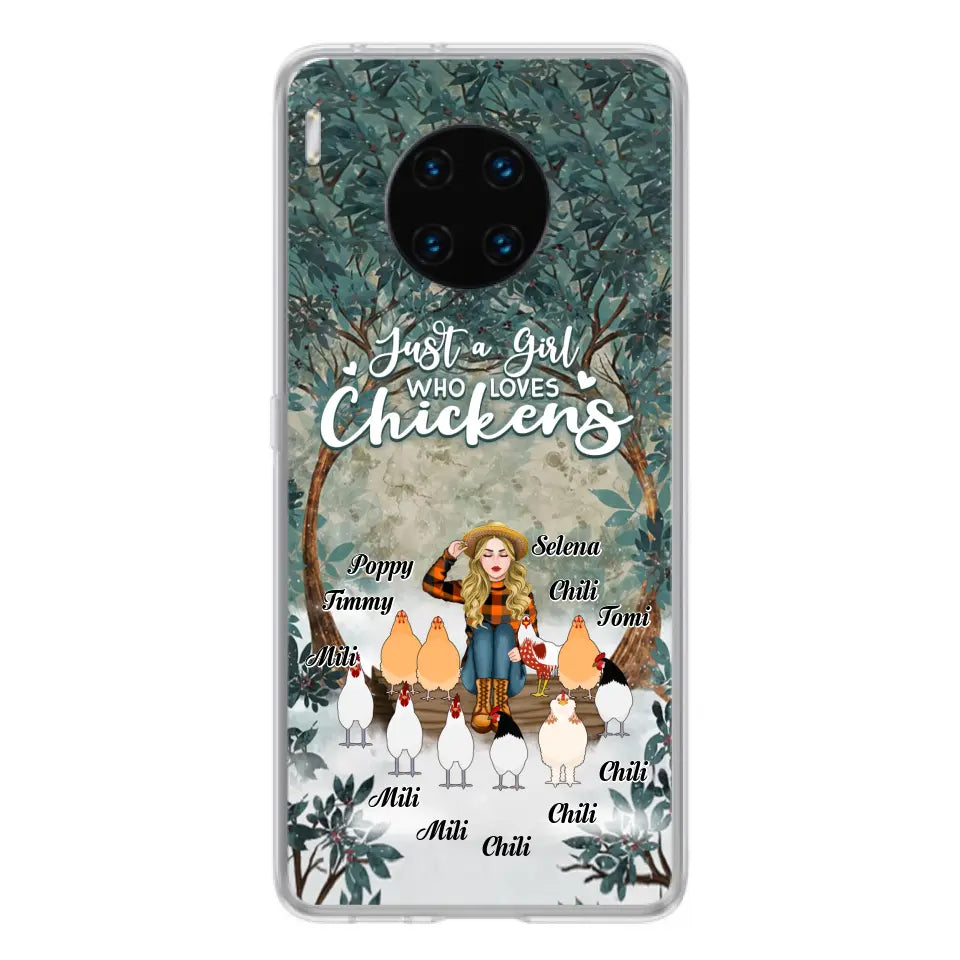 Personalized Just A Girl Who Loves Chickens Phone Case - Girl With Up to 10 Chickens - Case For Xiaomi, Oppo And Huawei