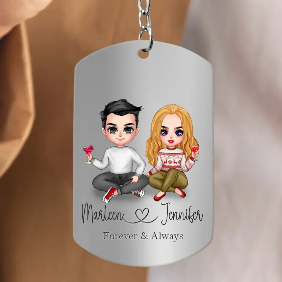 Personalized Couple Aluminum Keychain -
Gift Idea For Couple/Valentine's Day - I'm Proud Of You
