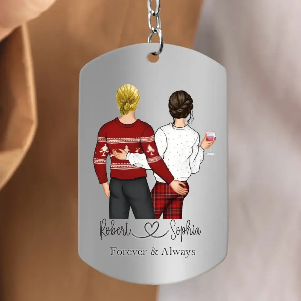 Personalized Couple Aluminum Keychain - Valentine's Day Gift Idea For Couple - This Is To Remind You