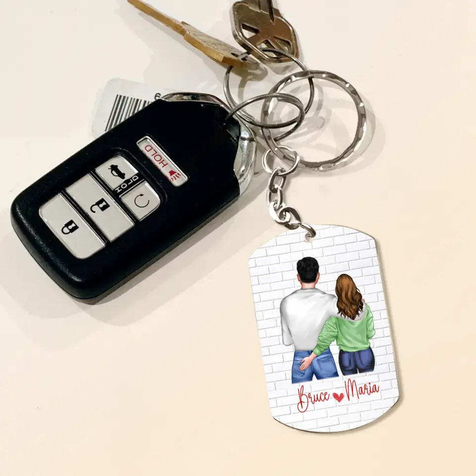 Custom Couple Aluminum Keychain -
Gift Idea For Couple/Him/Her/Wife/Husband - You're A Pain In The Ass