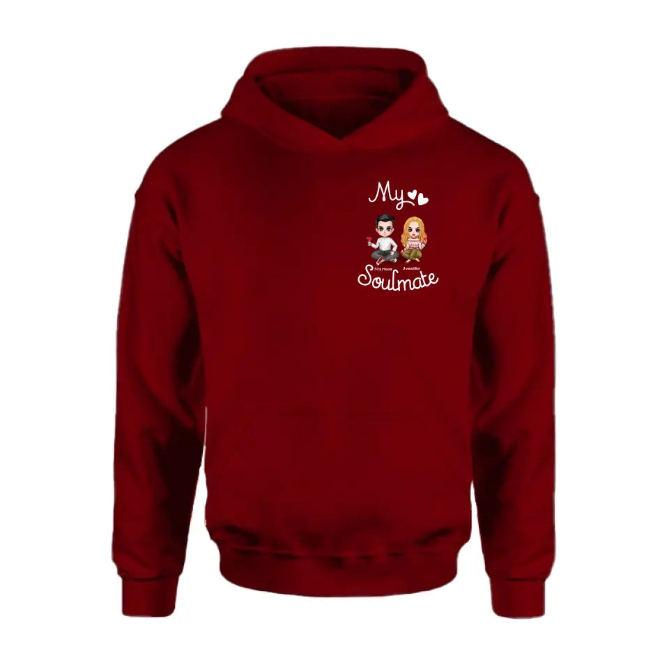 Personalized Couple Hoodie - Valentine's Day Gift Idea for Couple - My Soulmate