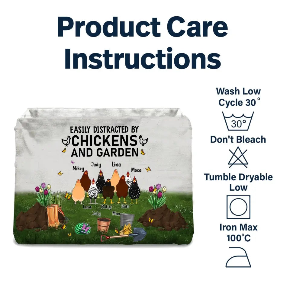 Personalized Chicken Storage Box - Up to 9 Chickens - Best Gift For Chicken Lovers - I Just Want To Work In My Garden And Hang Out With My Chickens