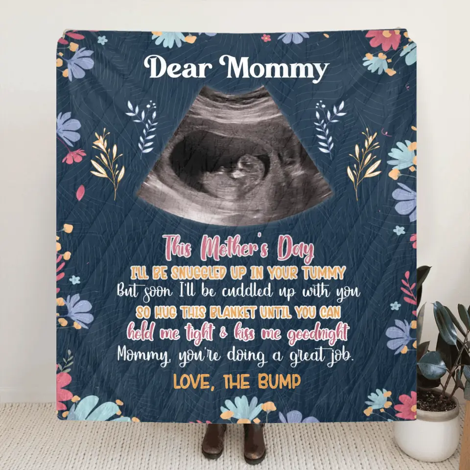 Personalized Dear Mommy Quilt/Fleece Throw Blanket - Gift Idea For Mother's Day - You're Doing A Great Job