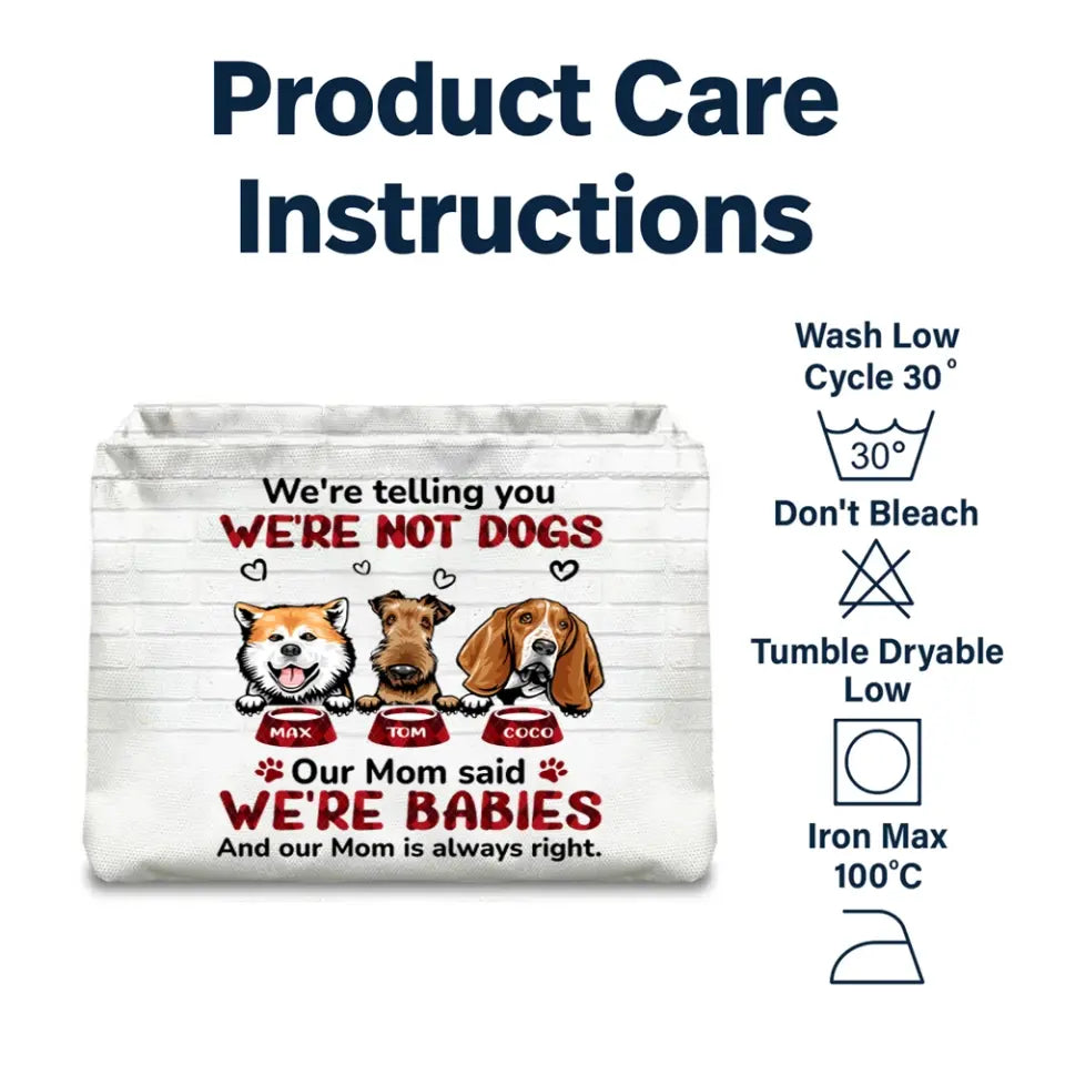 Personalized I'm Not A Cat Storage Box - Up to 10 Dogs/Cats - Gift Idea for Pet Lovers - My Mom Said I'm A Baby