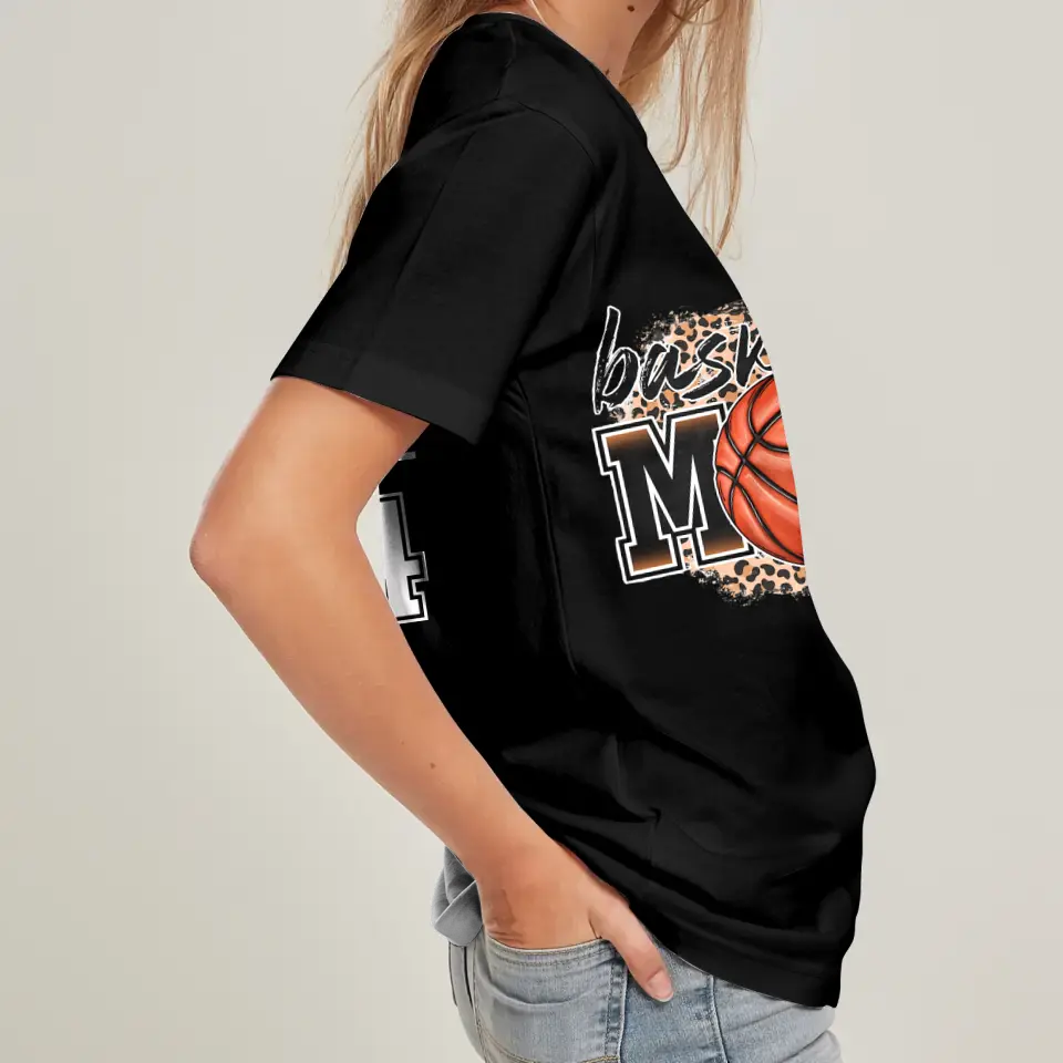 Personalized Basketball Mom AOP T-Shirt - Mother's Day Gift Idea for Mom/Grandma