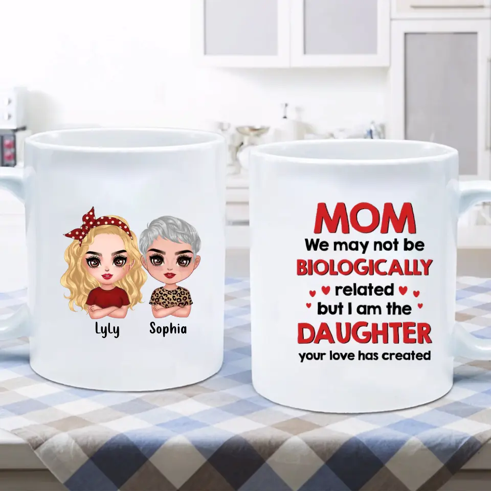 Personalized Mom & Daughter Coffee Mug - Mother's Day Gift Idea To Mom - I Am The Daughter Your Love Has Created