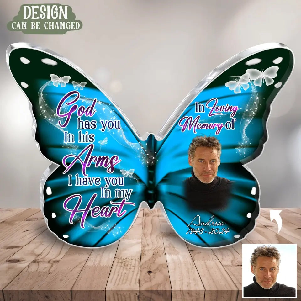 Personalized Memorial Photo Acrylic Plaque - Memorial Gift Idea for Mother's Day/Father's Day - Always Loved Never Forgotten Forever Missed